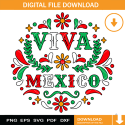I Love Mexico Svg, Viva Mexico Svg, Mexican Independence