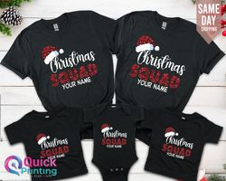 Matching Family Christmas Squad T-Shirts, Custom Christmas Tee, Family Christmas Squad Shirt for Women Men, Christmas Sq