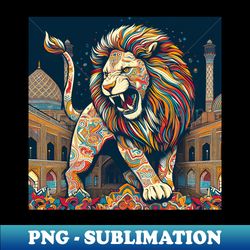 A persian lion - Persian iran design - Decorative Sublimation PNG File - Instantly Transform Your Sublimation Projects