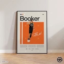 Devin Booker Poster, Phoenix Suns Poster, NBA Poster, Sports Poster, Mid Century Modern, NBA Fans, Basketball Gift, Spor