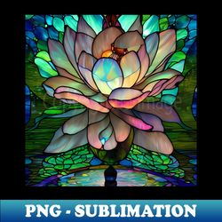 Stained Glass Lotus Flower - Premium Sublimation Digital Download - Add a Festive Touch to Every Day