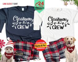 Christmas Crew Shirts, Christmas Long Sleeve Tshirts for Women Men, Christmas Family Shirts, Christmas Crew Pajamas, Chr