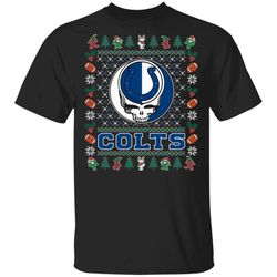 Christmas Grateful Dead Colts T-Shirt Deadhead Tee VA08
