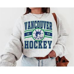 vancouver canuck, vintage vancouver canuck sweatshirt \ t-shirt, canucks sweater, canucks t-shirt, hockey fan, retro van