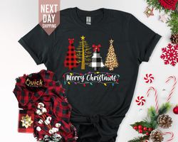 Ladies Christmas Tree Tshirt, Merry Christmas Shirts Gifts for Women Men, Holiday T-Shirt, Christmas Gifts for her