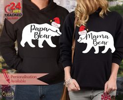 Mama Bear Hoodie, bear hoodie woman, Christmas Hoodies for Men Women, mama bear sweatshirt, Matching Christmas Outfit, n