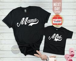 Mama and Mini Shirts, New Mummy T-shirt Mini Tshirt, New Mum Gift Mother and Daughter Tee, baby onesies Pregnancy announ