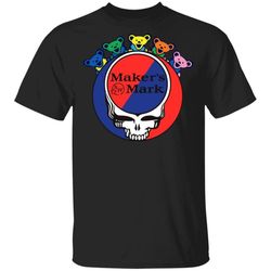 Makers Mark In Grateful Dead Head T-shirt Whisky Tee PT03