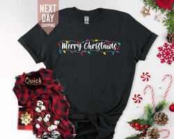 Merry Christmas Tshirt UK, Matching Family Christmas Outfit, Cute Christmas Shirts for Women Men, Holiday Shirt, Xmas Gi