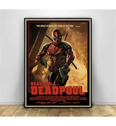 Marvel Superhero Deadpool Poster Print Painting Kids Room
