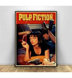 Pulp Fiction Poster Movie Vintage Poster Wall Painting