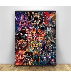 Avengers End Game Universe COLLAGE Movie Poster Wall