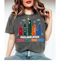 Philadelphia Sports Teams Comfort Colors Shirt, Philadelphia Football, NFL Philadelphia, Philadelphia Sport, Philadelphi