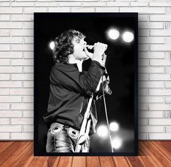 Jim Morrison Music Poster Canvas Wall Art Family Decor, Home Decor,Frame Option