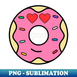The Pink Valentine Donut - Retro PNG Sublimation Digital Download - Perfect for Personalization