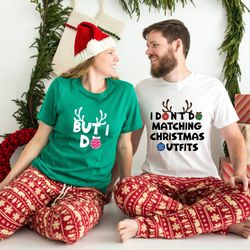 Personalised Funny Christmas T-shirt for couple  SET for TWO  Newlywed Husband Wife  First Christmas as mr mrs  Reindeer