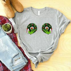Christmas Shirt, Funny Christmas Shirt, Christmas Hand Boobs Shirt, Christmas Womens Shirt, Christmas Gift Shirt, Chrism