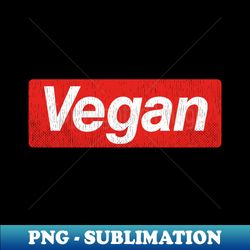 vegan tee red box design vegan - modern sublimation png file - bring your designs to life