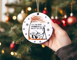 Nightmare Before Christmas Tree Decor, Its The Most Wonderful Time Of The Year Jack Skellington Ornament