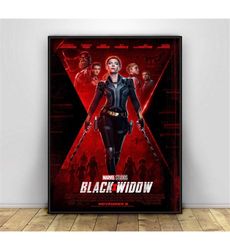 2021 Black Widow Movie Film Poster Print Wall