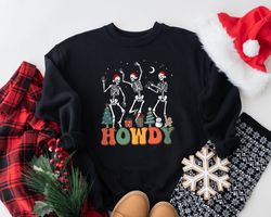 Dancing Skeleton Sweatshirt, Funny Christmas Sweatshirt Women, Christmas Sweater, Holiday Sweatshirt, Skeleton Christmas