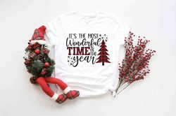 Its The Most Wonderful Time of The Year Shirt, Merry Christmas Santa Joyful Believe Mistletoe Blessing Friends Snow Noel