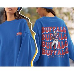 Buffalo Football T-Shirt \ Sweatshirt, Vintage Style Buffalo Football, Bill Sweatshirt, Buffalo New York, Buffalo Footba