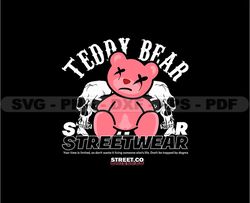Teddy Bear Streetwear Stretwear, Teddy Bear Tshirt Design, Streetwear Teddy Bear PNG, Urban, DTG, DTF 15
