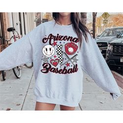 Retro Groovy Arizona Shirt, Vintage Arizona Diamondback Crewneck Sweatshirt / TShirt, Arizona Baseball Sweatshirt, Diamo