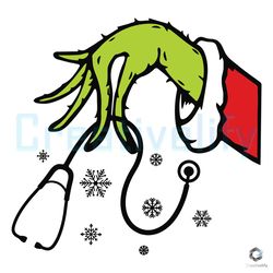 Grinch Christmas Nurse SVG Merry Santa Xmas Vibe File