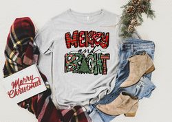 Merry And Bright Shirt, Christmas Shirt, Bright Shirt, Christmas Tree Shirt, Christmas Lights Shirt, Merry Christmas Shi