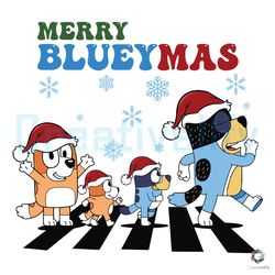 Merry Blueymas On The Street SVG Bluey Family Files