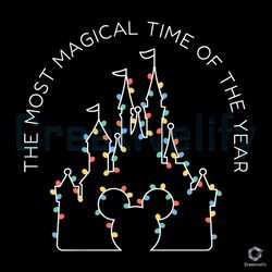Mickey Castle Christmas SVG Most Magical Time File