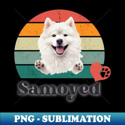 Samoyed Retro Sunset Perfect For Anyone That Loves Samoyed Dogs - Digital Sublimation Download File - Defying The Norms