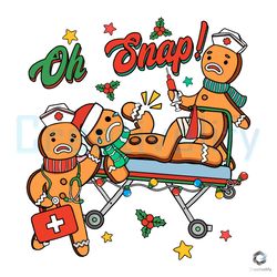 Oh Snap Gingerbreads Bone SVG Christmas Dental File