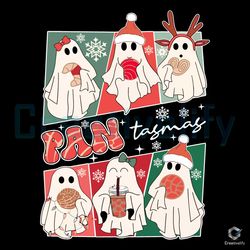 Pantasmas Ghost Christmas SVG Santa Conchas Cricut Files