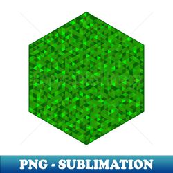 isometric green triangles in hexagon - Artistic Sublimation Digital File - Revolutionize Your Designs