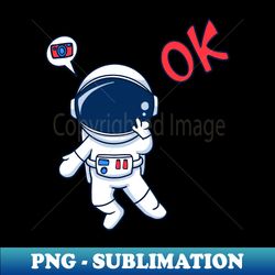 Astronaut With OK Sign And Camera - Stylish Sublimation Digital Download - Revolutionize Your Designs