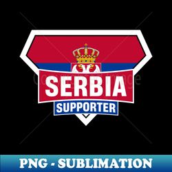 Serbia Super Flag Supporter - Vintage Sublimation PNG Download - Bold & Eye-catching