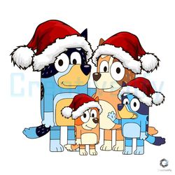 Santa Bluey Family SVG Merry Xmas Graphic Design File