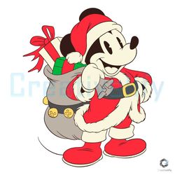 Santa Mickey Vintage SVG Merry Christmas Disney Cutting File