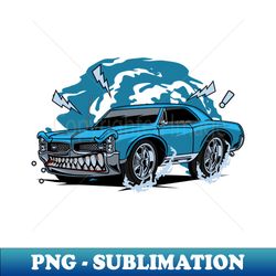 BLUE MUSCLE CAR - Sublimation-Ready PNG File - Perfect for Sublimation Mastery