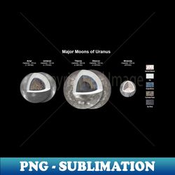 Moons of Uranus - Decorative Sublimation PNG File - Capture Imagination with Every Detail