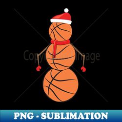 funny christmas basketball snowman - elegant sublimation png download - stunning sublimation graphics