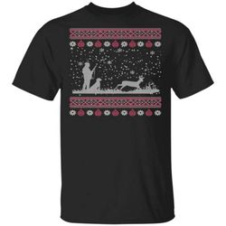 Mens Funny Deer Hunting Lover Ugly Christmas Sweatshirt