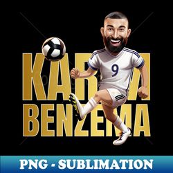 Karim Benzema caricature - Exclusive PNG Sublimation Download - Add a Festive Touch to Every Day