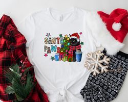 Santa Paws Christmas Shirt, Meowy Christmas Shirt, Christmas Cat Shirt, Cat Lover Shirt, Christmas Gift, Christmas Gift