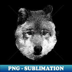 Wolf portrait - PNG Transparent Sublimation Design - Perfect for Sublimation Art