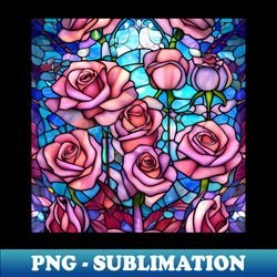 Stained Glass Roses - Stylish Sublimation Digital Download - Transform Your Sublimation Creations
