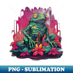 Frogman - luminous trashcore - Decorative Sublimation PNG File - Unleash Your Creativity
